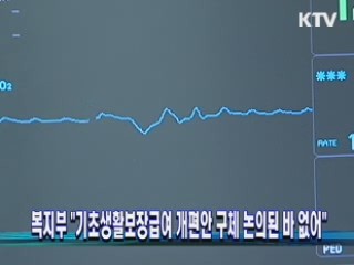 복지부 "기초생활보장급여 개편안 구체 논의된 바 없어"