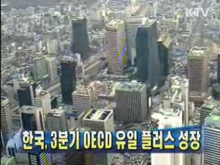 한국, 3분기 OECD 유일 플러스 성장