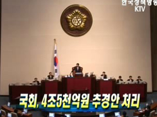 국회, 4조5천억원 추경안 처리