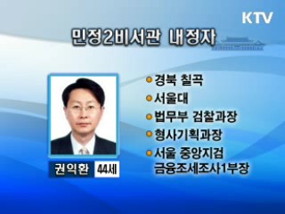 靑 외교비서관 장호진·민정2비서관 권익환 내정
