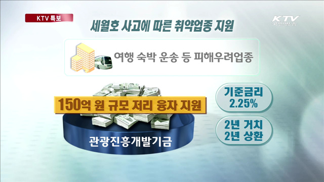 세월호 여파 영업차질 관광업에 750억원 지원