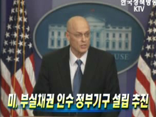 미, 부실채권 인수 정부기구 설립 추진