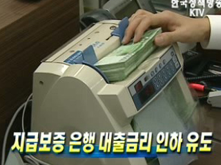 지급보증 은행 대출금리 인하 유도