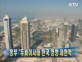 정부 "두바이사태 한국 영향 제한적"