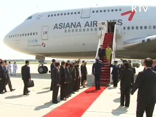 이 대통령 미국 도착, 오늘 한·미 정상회담