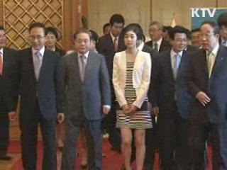 이 대통령, 평창 주역과 기쁨의 만찬