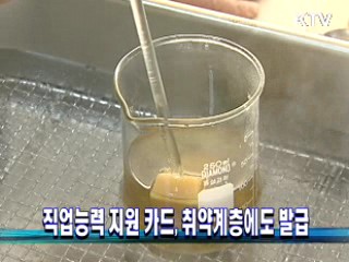 직업능력 지원 카드, 취약계층에도 발급