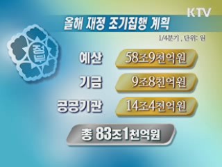 "1분기에 정부 재정 30% 수준 집행"