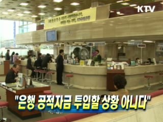 "은행 공적자금 투입할 상황 아니다"