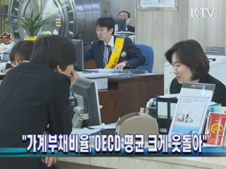 "가계부채비율, OECD 평균 크게 웃돌아"