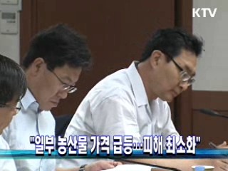 "일부 농산물 가격 급등…피해 최소화"