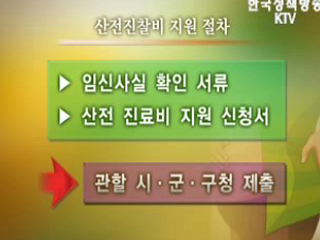 저소득층 임신부 진찰비 지원