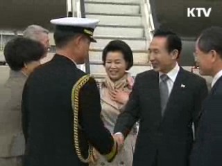 이 대통령 런던 도착...한·영 정상회담