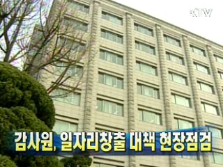 감사원, 일자리창출 대책 현장점검