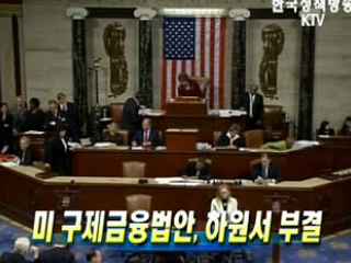 미 구제금융법안, 하원서 부결