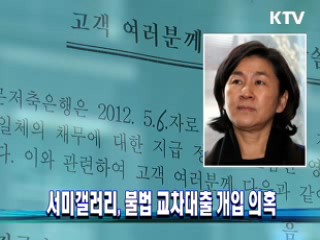 서미갤러리, 불법 교차대출 개입 의혹