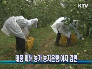 태풍 피해 농가 농지은행 이자 감면