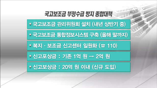 국고보조금 1회 이상 고의 부정수급시 '영구퇴출'