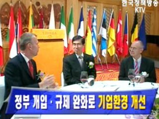 정부 개입·규제 완화로 기업환경 개선