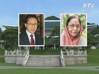 이 대통령, 파틸 인도 대통령과 정상회담