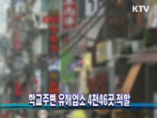 학교주변 유해업소 4,046곳 적발