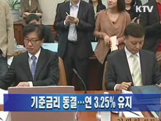 기준금리 동결···연 3.25% 유지