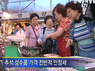 추석 물가.민생안정 추진현황