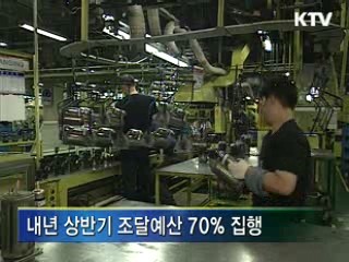 내년 조달예산 19조원 조기집행