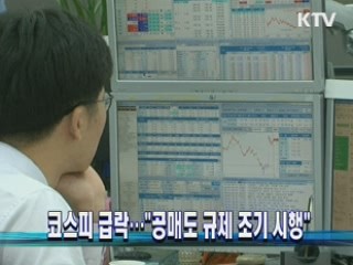 코스피 급락…"공매도 규제 조기 시행"