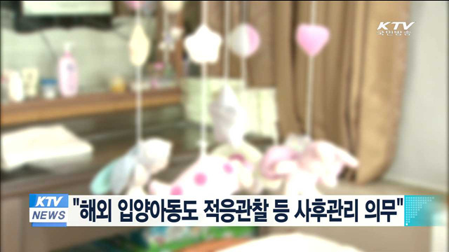 "해외 입양아동도 적응관찰 등 사후관리 의무"