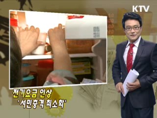 전기요금 인상 '서민충격 최소화'
