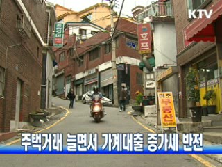 주택거래 늘면서 가계대출 증가세 반전