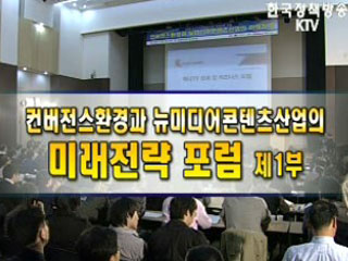 컨버전스환경과 뉴미디어 컨텐츠산업의 미래전략포럼 1부