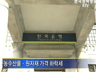 생산자물가 두달째 하락 - 상승세 꺾여