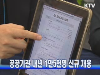 공공기관 내년 1만5천명 신규 채용