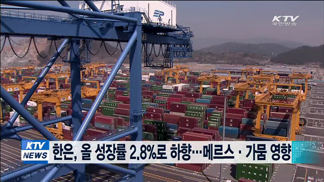 한은, 올 성장률 2.8%로 하향…메르스·가뭄 영향