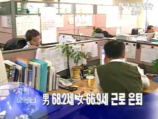 男 68.2세, 女 66.9세 근로 은퇴