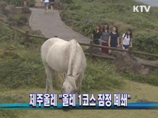 제주올레 "올레1코스 잠정 폐쇄"