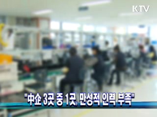 "中企 3곳 중 1곳, 만성적 인력 부족"