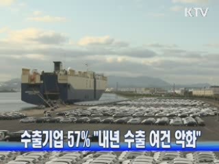 수출기업 57% "내년 수출 여건 악화"