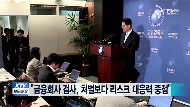 "금융회사 검사, 처벌보다 리스크 대응력 중점"