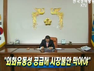 외화유동성 공급해 시장불안 막는다