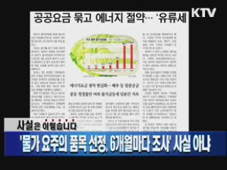 '물가 요주의 품목 선정, 6개월마다 조사' 사실 아냐