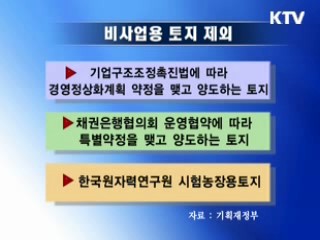 비사업용 토지 등 세 부담 완화