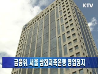 금융위, 서울 삼화저축은행 영업정지