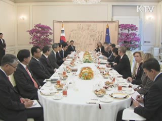 한·EU "北 식량문제 최우선, 로켓발사 철회해야"