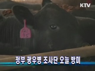 정부 광우병 조사단 오늘 방미