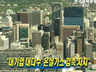 대기업 대다수, 온실가스 감축 지지