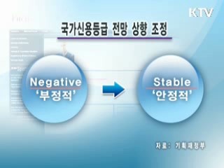 한국 신용등급 '안정적' 원상회복