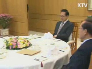 이 대통령, 여야 3당 대표에 초당적 협력 당부